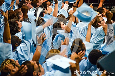 High school Graduation, ceremony, young people, students, USA Editorial Stock Photo