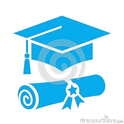 High school graduation vector icon Vector Illustration