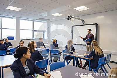 High School Lesson Stock Photo