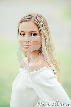 High school senior poses for portraits Stock Photo