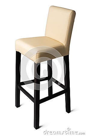 High soft bar stool isolated on white Stock Photo