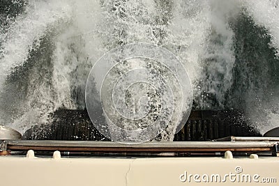 High speed boat water jet Stock Photo