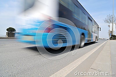 High speed bus Stock Photo