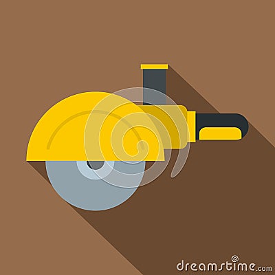 High speed cut off machine icon, flat style Vector Illustration