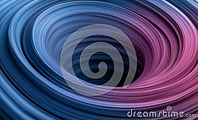 High-speed data flow, a linear train of information. Springboard into a time loop. 3D illustration set against a hi-tech Cartoon Illustration