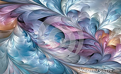 A high-speed digital data stream zips through undulating big data networks. Modern technology background abstract Cartoon Illustration