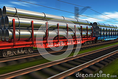 High speed freight train Stock Photo