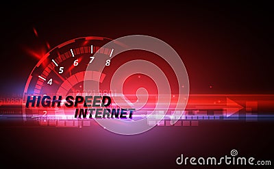High speed internet on networking telecommunication concept background. vector illustration Vector Illustration