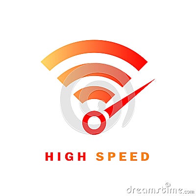 High speed internet vector logo Vector Illustration