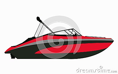 High speed motor boat vector illustration Vector Illustration