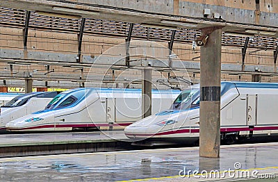 High Speed passenger trains Stock Photo