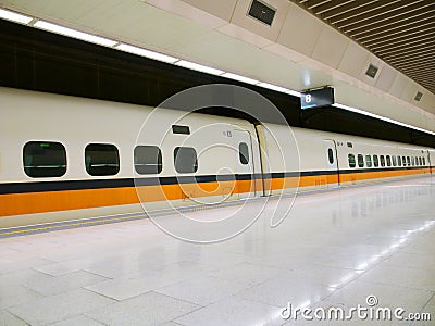 High speed railway station Stock Photo