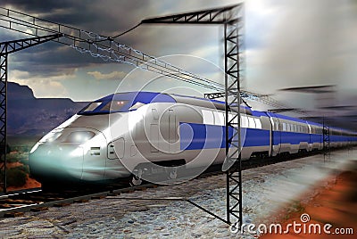 High speed train Stock Photo