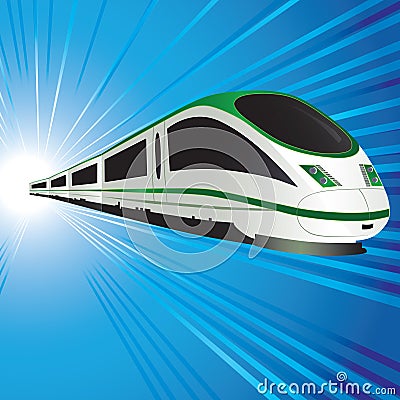 High-speed train Vector Illustration