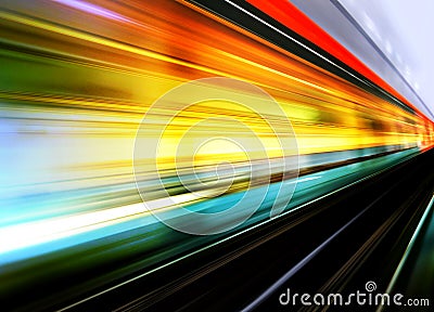 High speed train motion blur Stock Photo