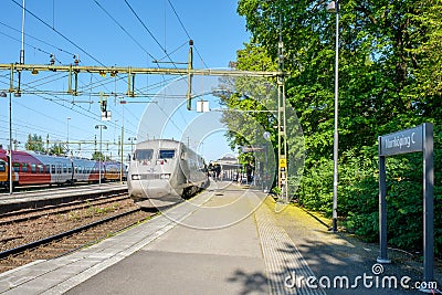 High-speed train between Stockholm and Copenhagen Editorial Stock Photo