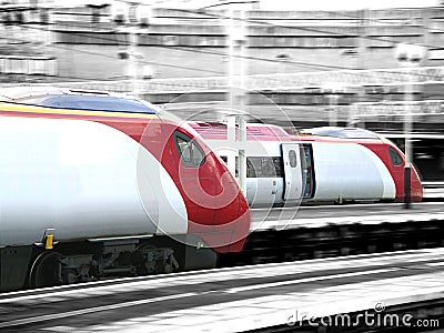 High speed trains Stock Photo