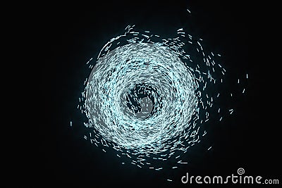 High speed vortex particles, 3d rendering Stock Photo