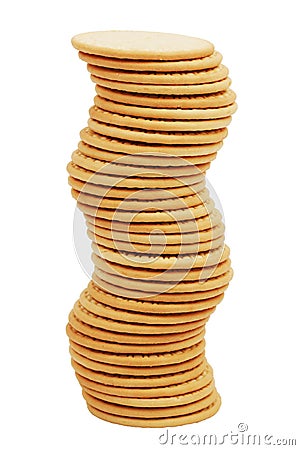 The high stack of biscuits figure Stock Photo