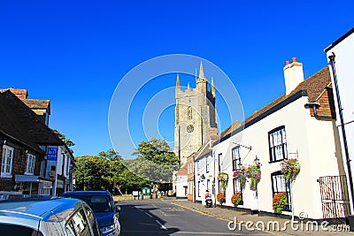 High Street Lydd town Kent United Kingdom Editorial Stock Photo