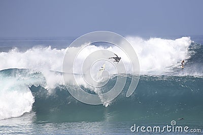High Surf Warning Editorial Stock Photo