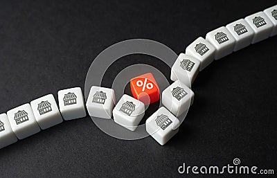 High taxes hurt businesses. Huge sales discounts put competitors out of business. Stock Photo