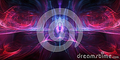 A high-tech abstract background inspired by electromagnetic fields, featuring cascading waves of Stock Photo