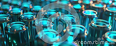Futuristic vortex tunnel of streaming data and video fluxing blue background,Generative ai Stock Photo
