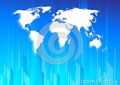 High-tech earth map Vector Illustration