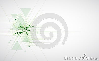 high tech eco green infinity computer technology concept background Stock Photo