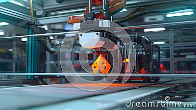 Advanced 3D Printing in a High-Tech Laboratory Stock Photo