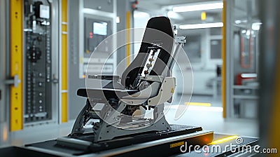 High-tech seating designed for advanced testing in a modern laboratory environment Stock Photo