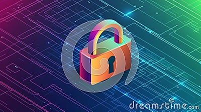 A high-tech solution for protecting sensitive data and ensuring digital resilience in urban infrastructures against Stock Photo