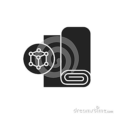 High-tech synthetics black line icon. Clothes made from raw materials such as petroleum. Pictogram for web page, mobile app, promo Stock Photo