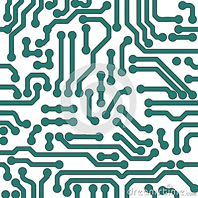High tech vector background. Processor chip, technology and engineering illustration. Vector Illustration