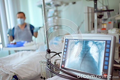 High technologies in everyday medical work Stock Photo