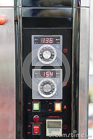 High technology Industrial Machine control by PLC programing log Stock Photo
