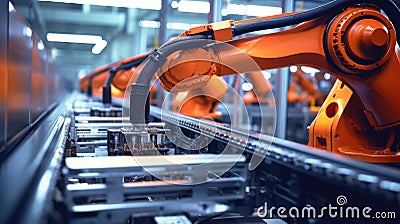 The high technology material handling by robotic system Stock Photo