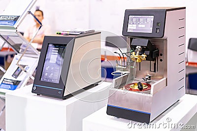 High technology and modern automatic optiflash device of lab for detects flash point analysis application for petroleum oil food Stock Photo