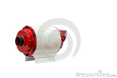 High technology and modern oil mist collector or air cleaner for industrial manufacturing isolated on white background with Stock Photo