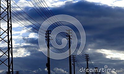 High tension Stock Photo