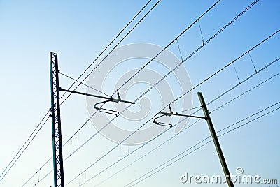 High tension line Stock Photo