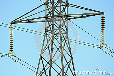 High Tension Lines Stock Photo