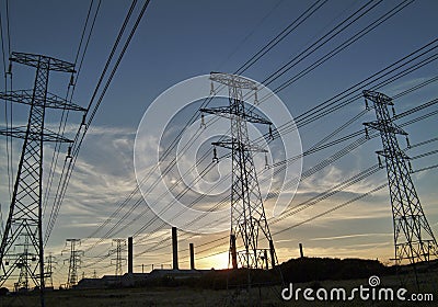 High tension power Stock Photo