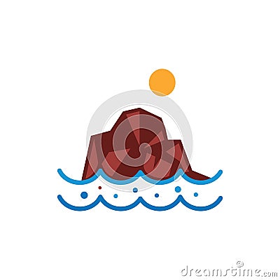 High tide concept vector illustration. Vector illustration decorative design Vector Illustration