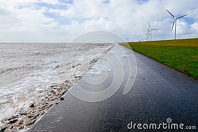 High Tide at a Stock Photo