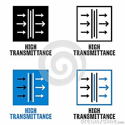High Transmittance vector information sign Vector Illustration