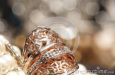 High Value Gems Stone accessories, Gold, Diamond, Ruby, Pearl, e Stock Photo