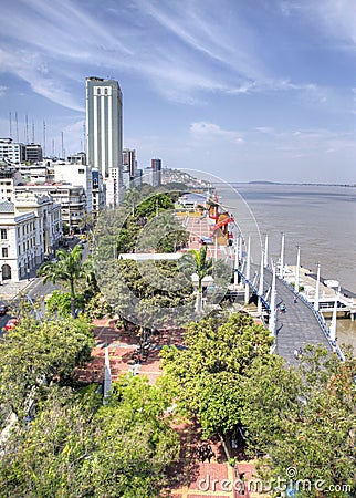 High view of Guayaquil Stock Photo