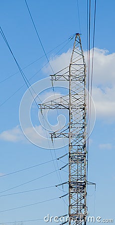 High Voltage Electric Tower. High voltage post or High voltage tower Power concept Stock Photo